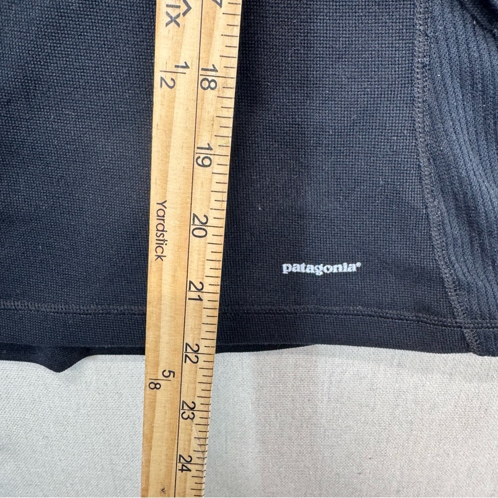 Patagonia Women’s S Black 1/4 Zip Thermal Base Layer Top Performance Waffle Knit - Picture 7 of 9